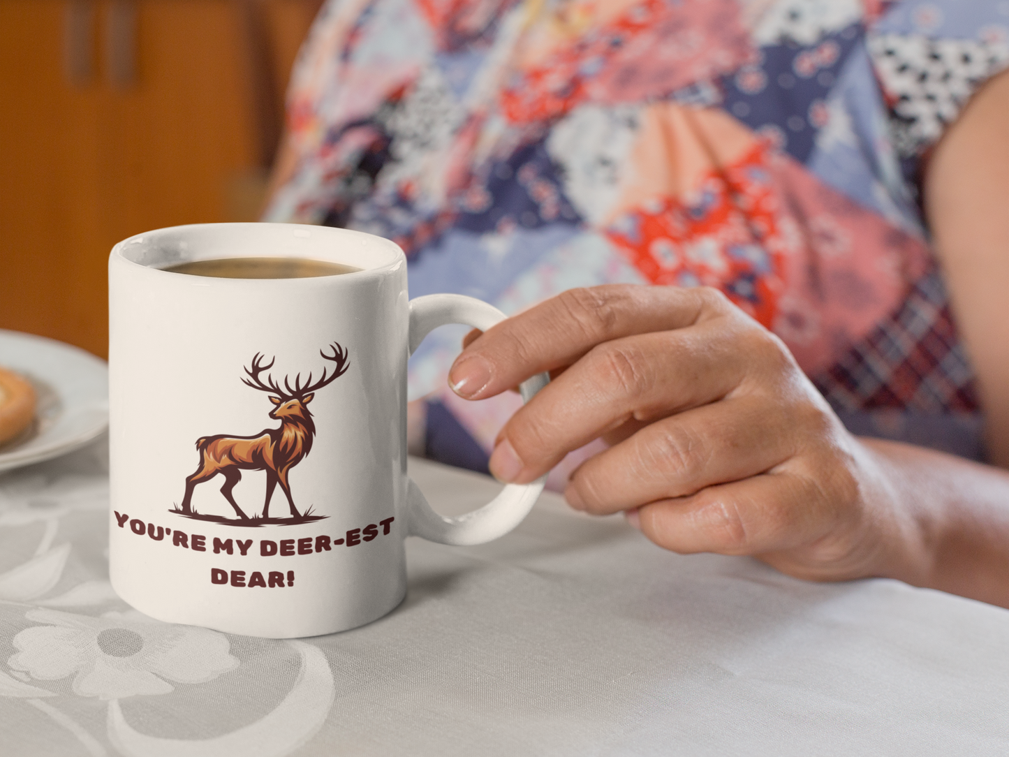 Funny You're My Deer-est Dear White Mug, (11oz)