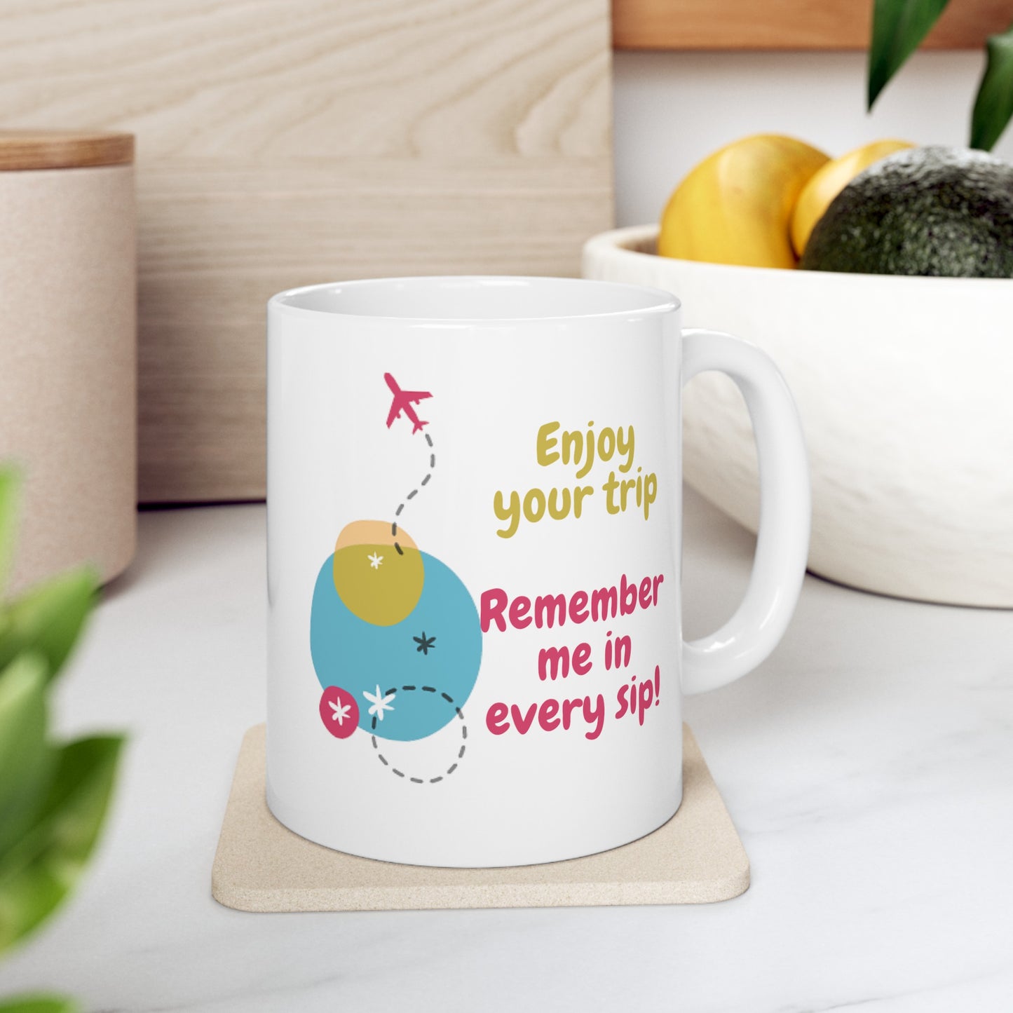 Enjoy Your Trip White Mug, (11oz)