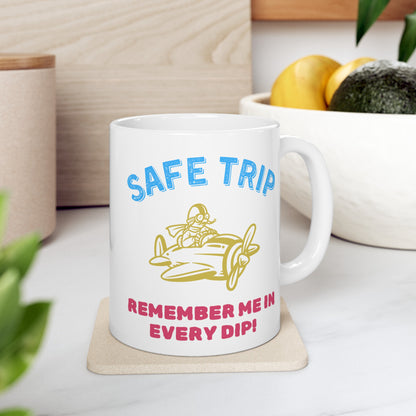 Safe Trip White Mug, (11oz)