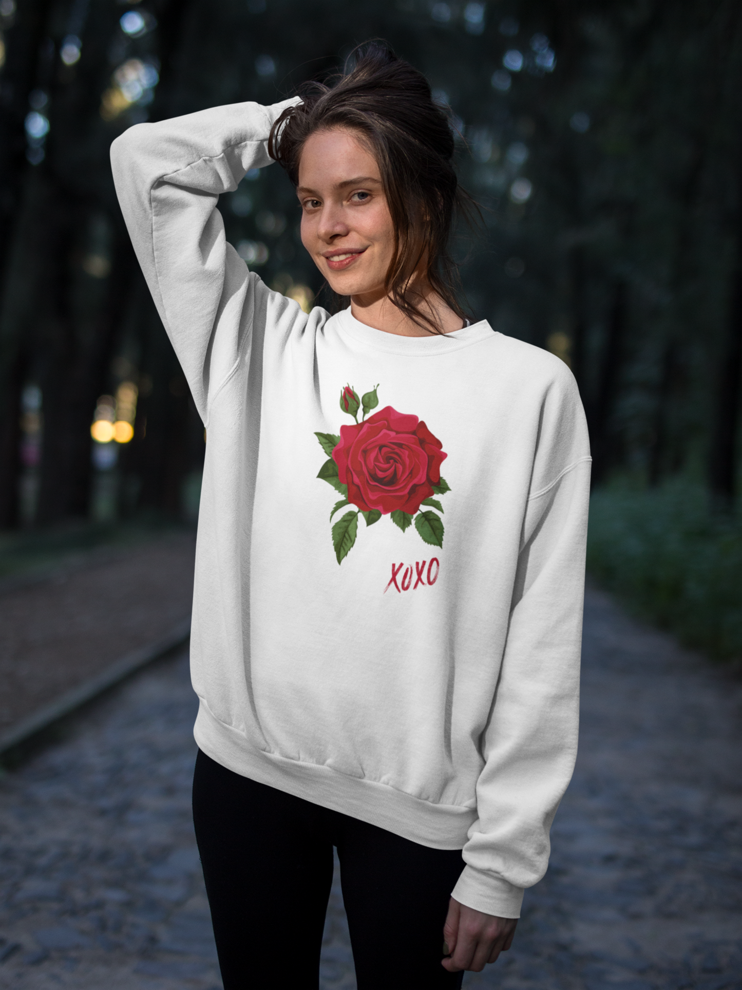 Rose XOXO Women's Heavy Blend™ Crewneck Sweatshirt