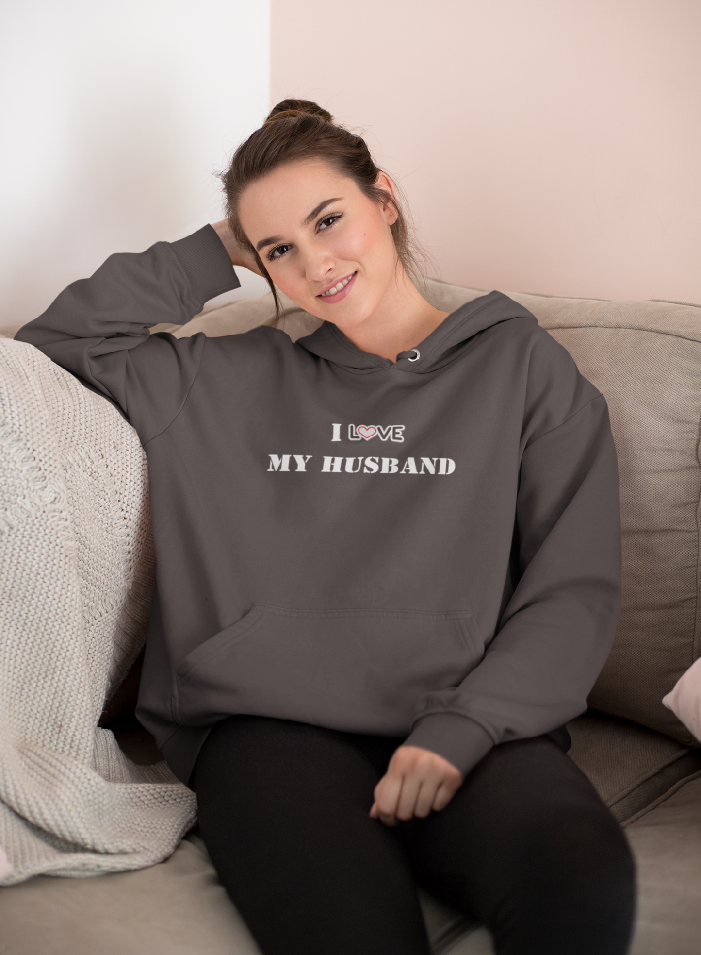 I Love My Husband Women's Heavy Blend™ Hooded Sweatshirt