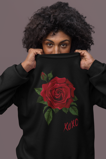 Rose XOXO Women's Heavy Blend™ Crewneck Sweatshirt