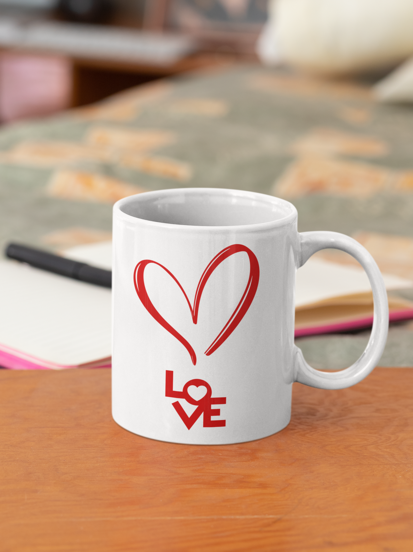 Love White Mug, (11oz)