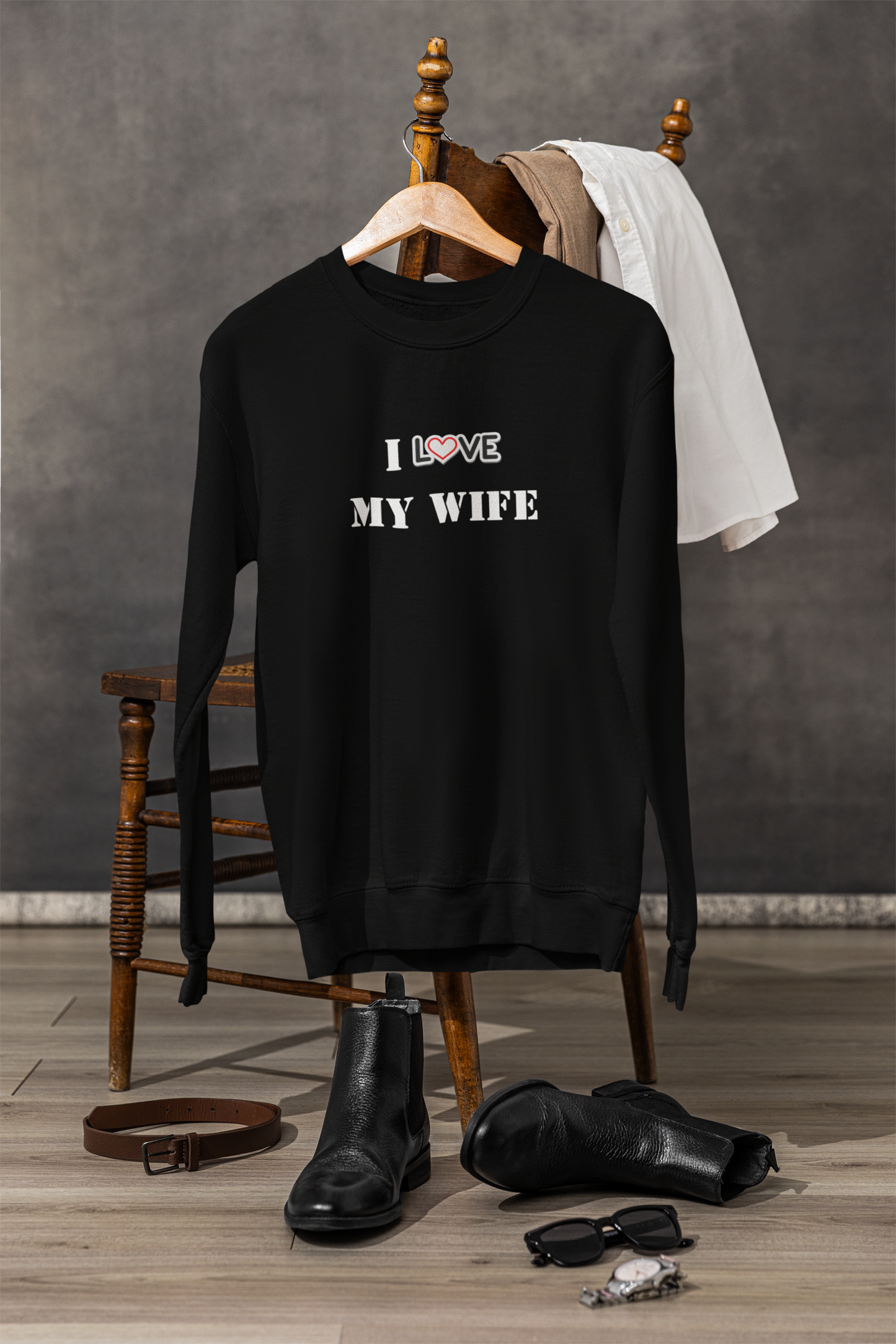 I Love My Wife Heavy Blend™ Crewneck Sweatshirt