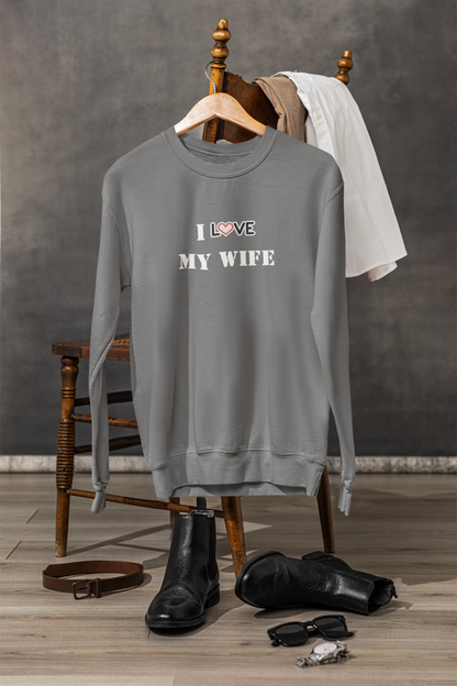 I Love My Wife Heavy Blend™ Crewneck Sweatshirt