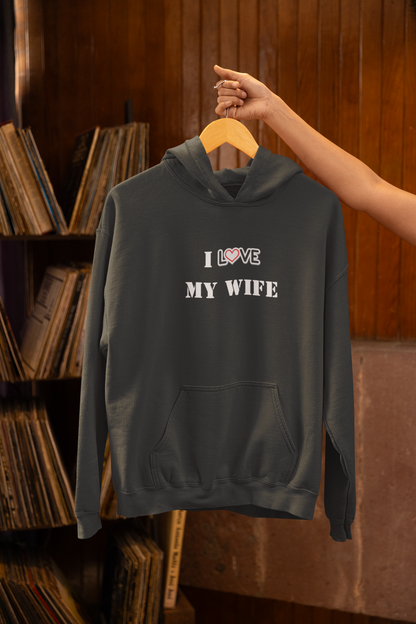 I Love My Wife Heavy Blend™ Hooded Sweatshirt