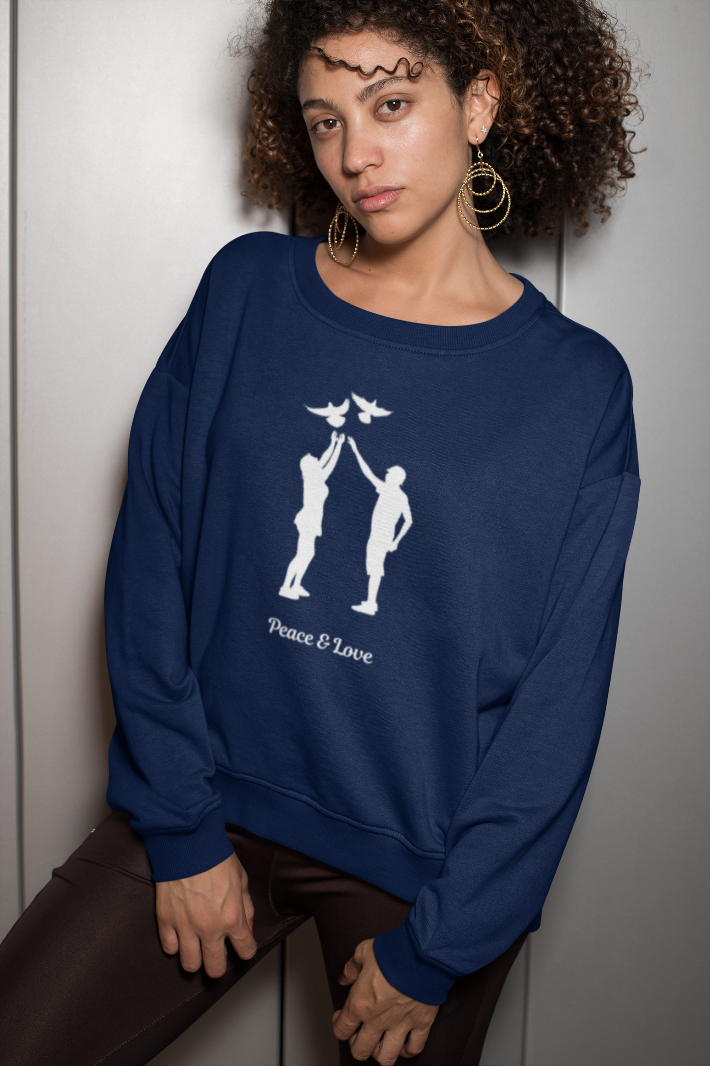 Peace & Love Unisex Heavy Blend™ Crewneck Sweatshirt