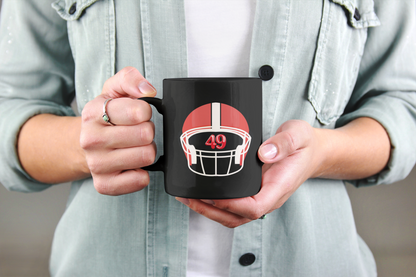 49ers Black Mug, (11oz)