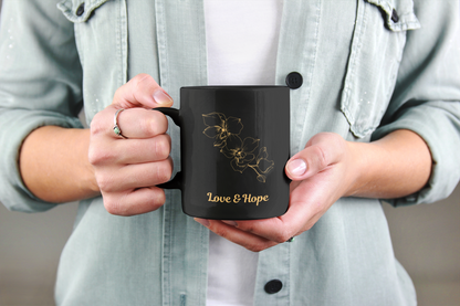 Love & Hope (2) Black Mug, (11oz)