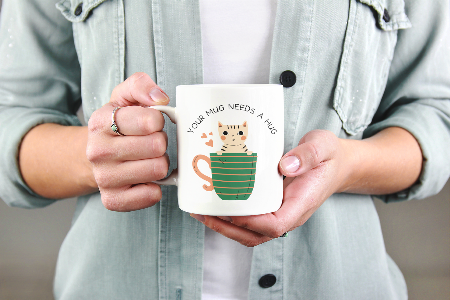 Your Mug Needs A Hug White Mug, (11oz)