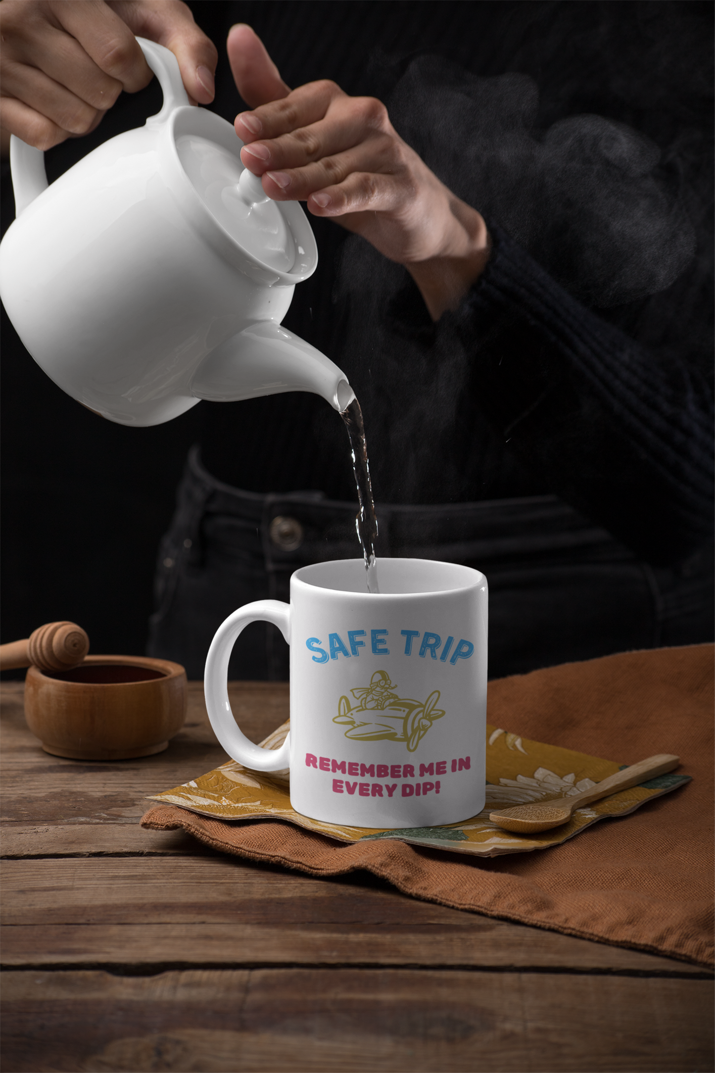 Safe Trip White Mug, (11oz)