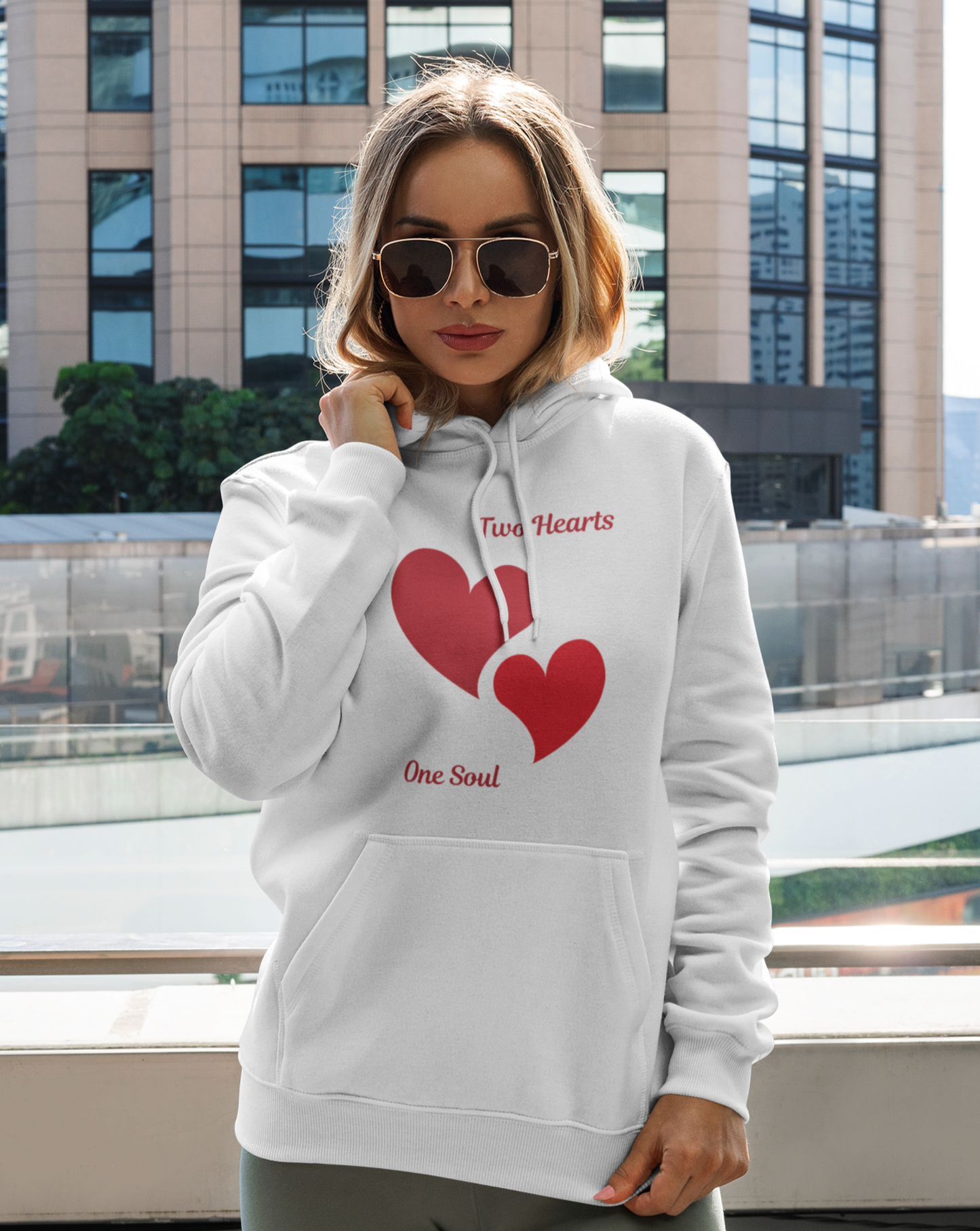 Two Hearts One Soul Women's Heavy Blend™ Hooded Sweatshirt