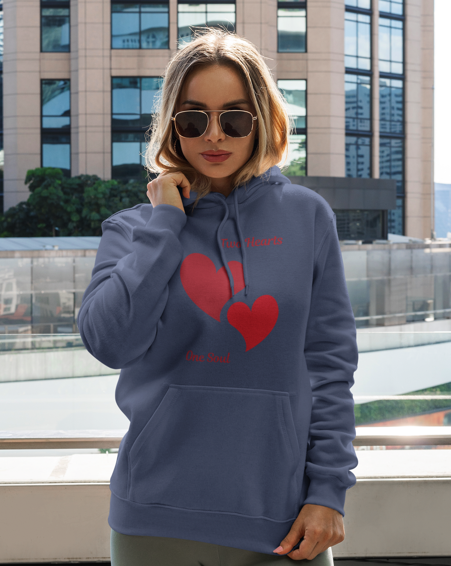 Two Hearts One Soul Women's Heavy Blend™ Hooded Sweatshirt