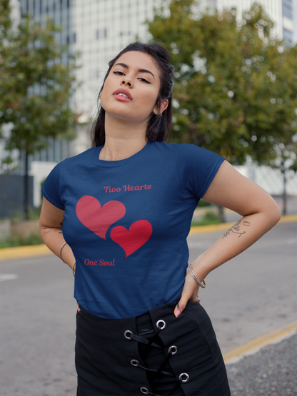 Two Hearts One Soul Women's Heavy Cotton Tee