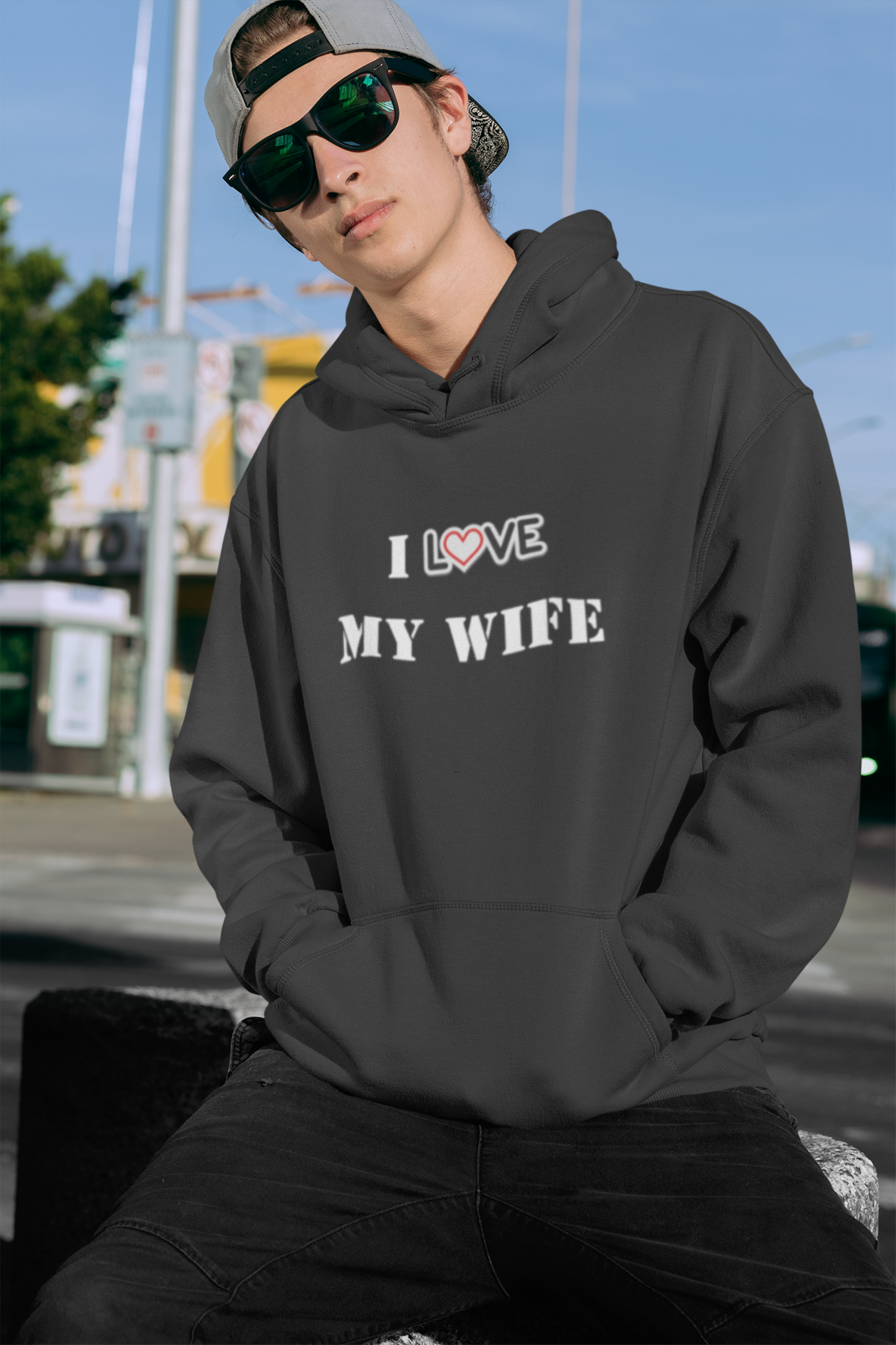 I Love My Wife Heavy Blend™ Hooded Sweatshirt