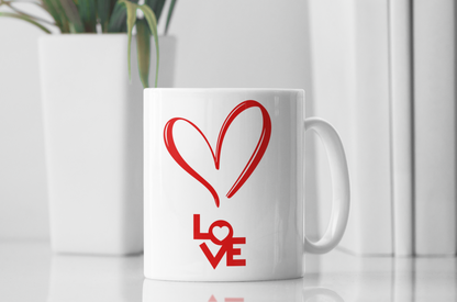 Love White Mug, (11oz)