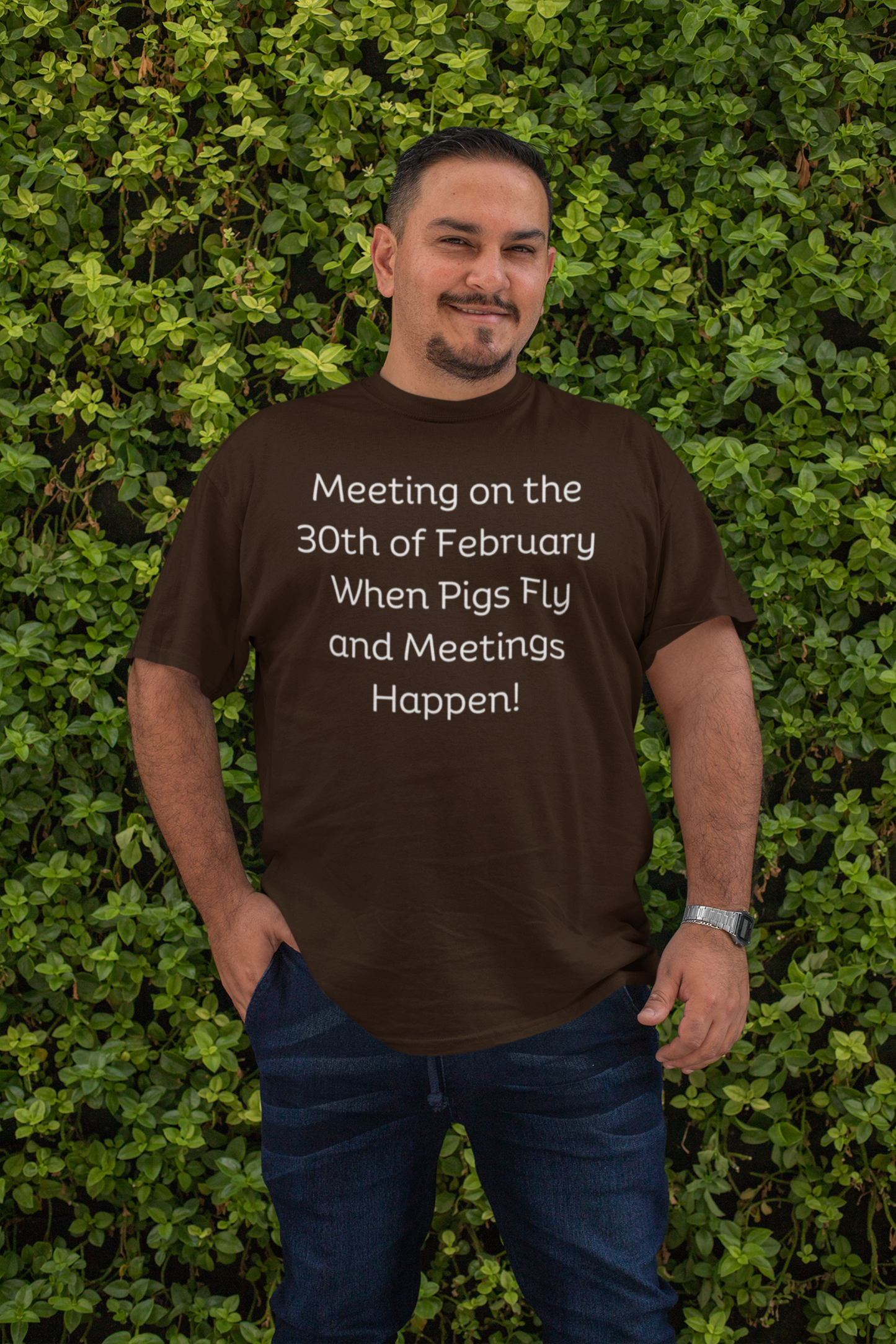 Meeting on the 30th of February Unisex Heavy Cotton Tee