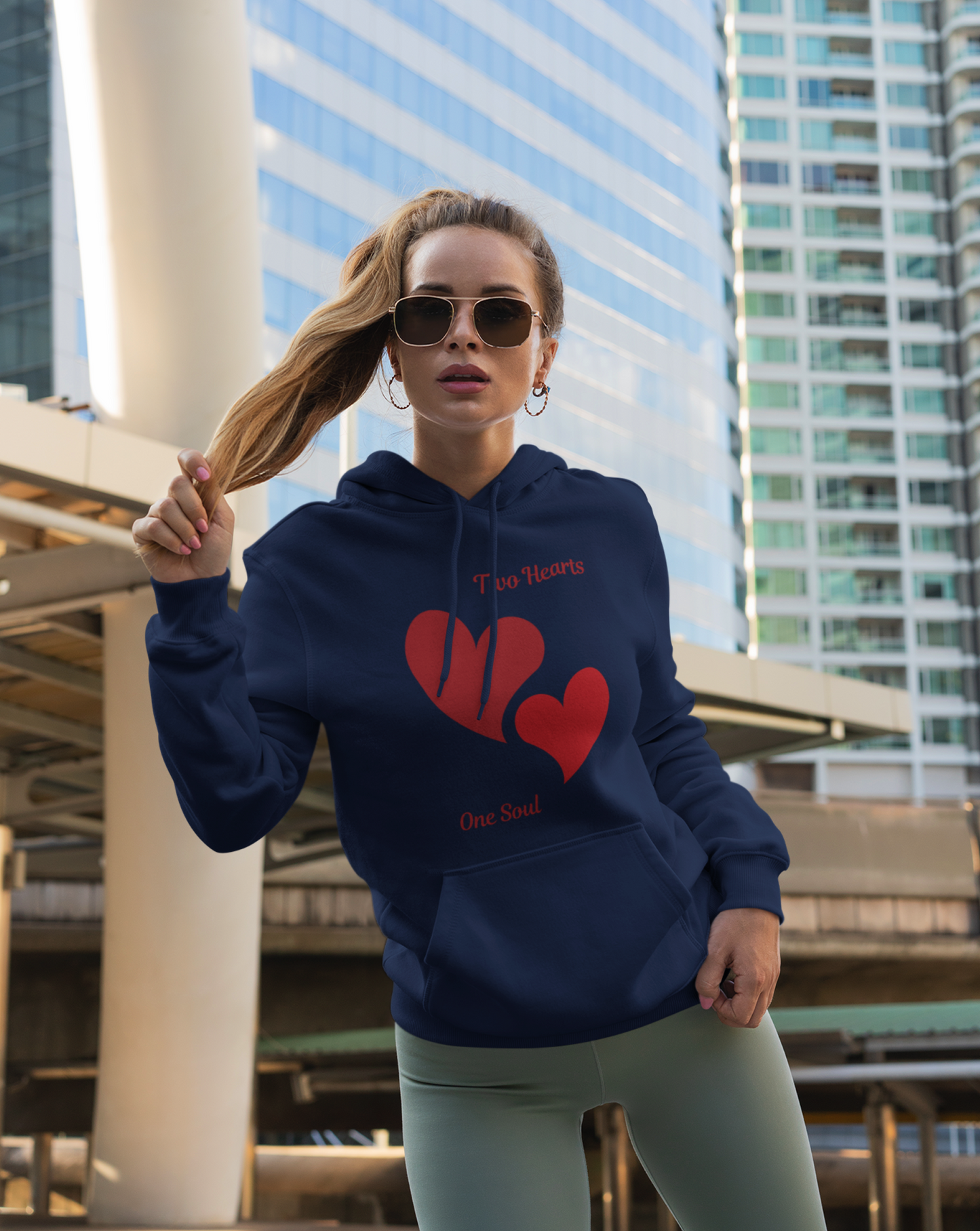 Two Hearts One Soul Women's Heavy Blend™ Hooded Sweatshirt