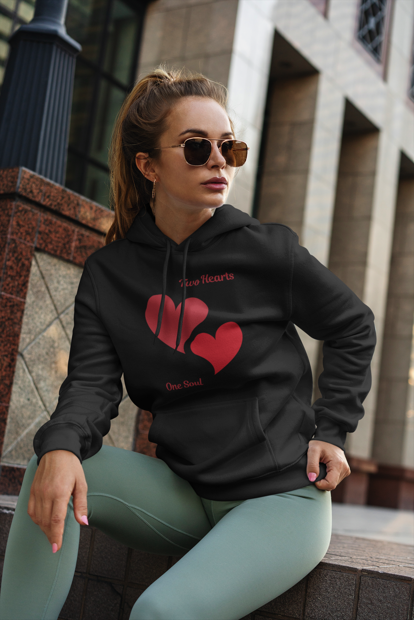 Two Hearts One Soul Women's Heavy Blend™ Hooded Sweatshirt