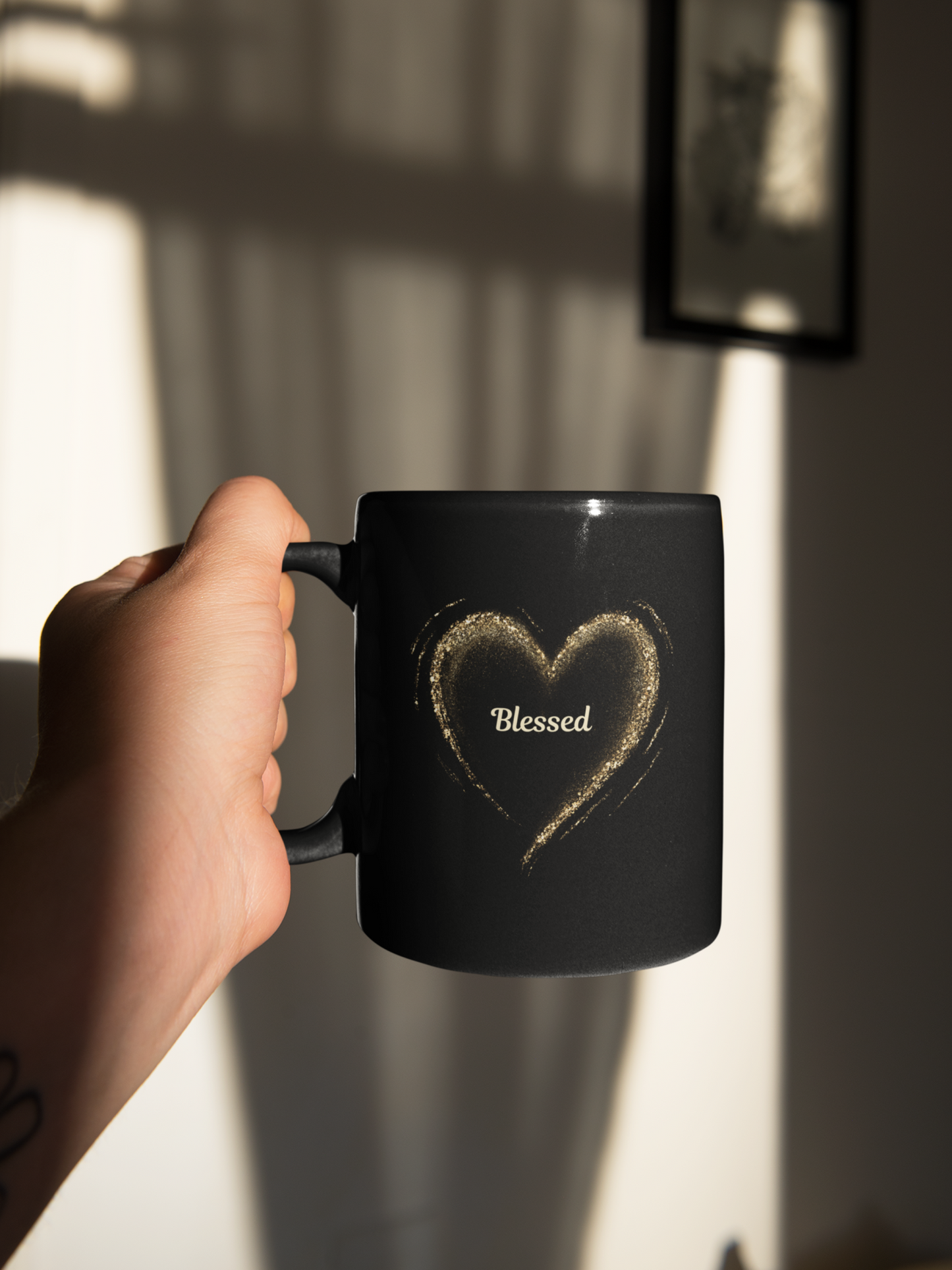 Blessed Black Mug, (11oz)