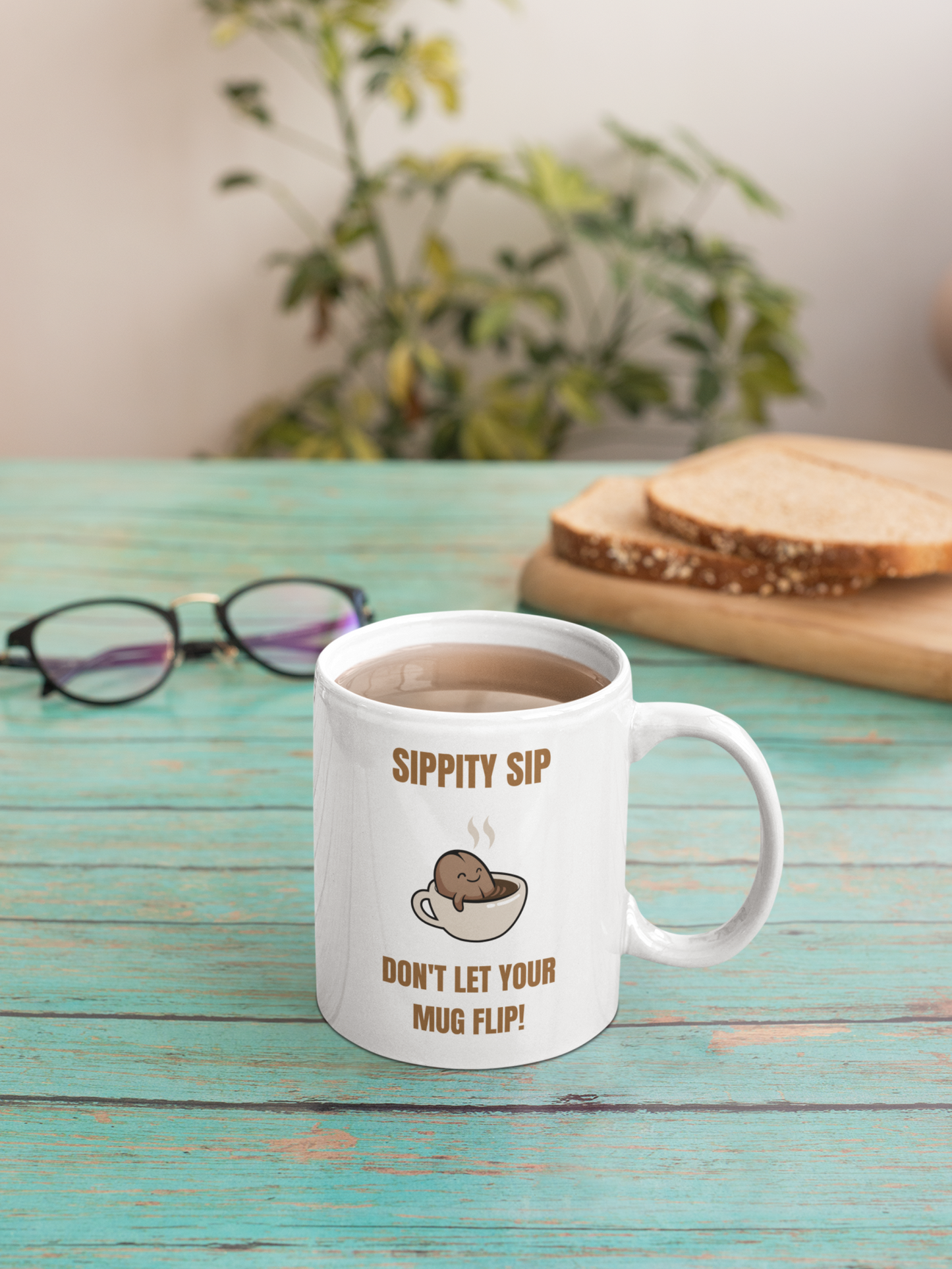 Funny Sippity Sip White Mug, (11oz)