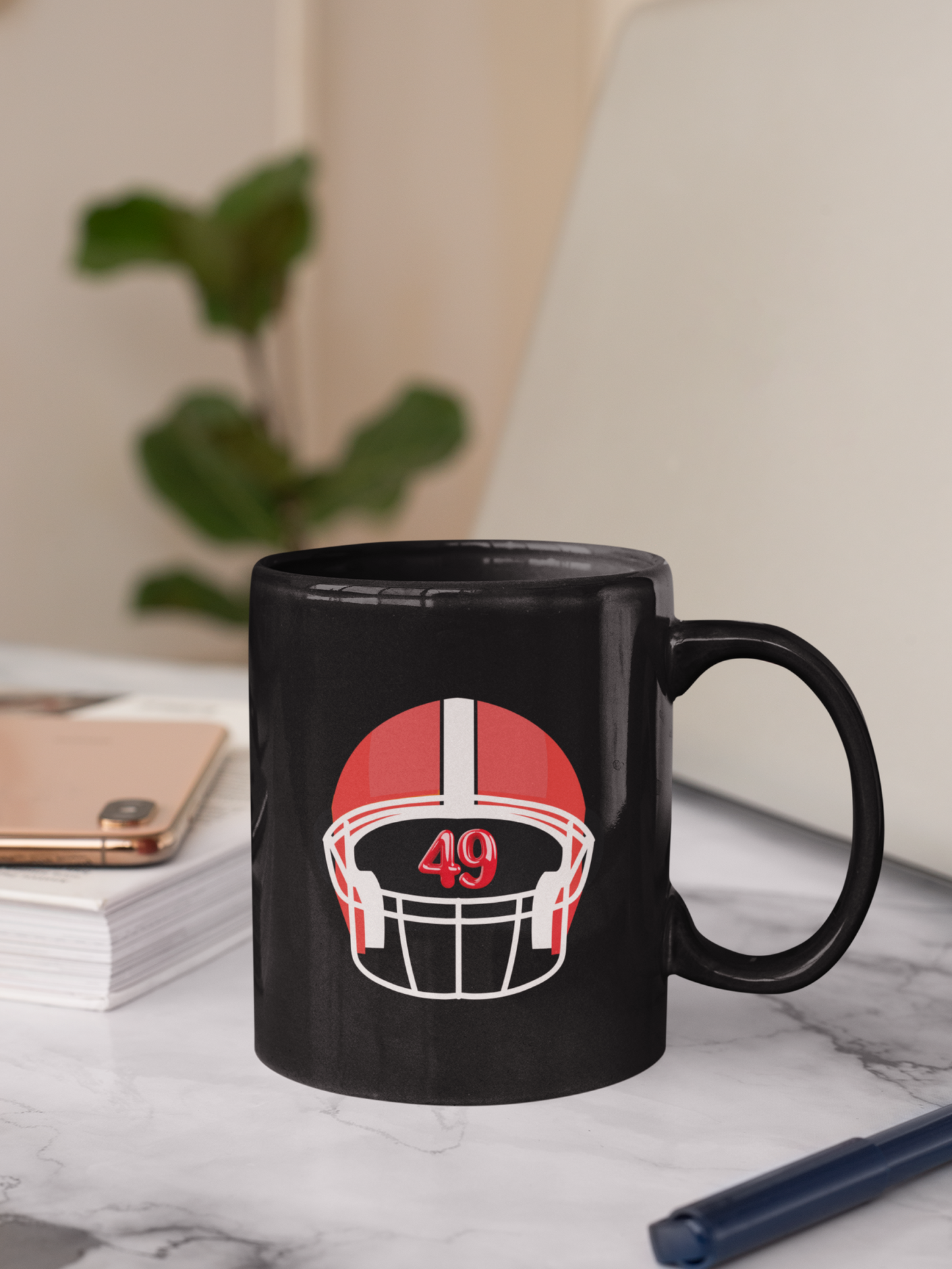 49ers Black Mug, (11oz)