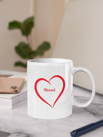 Blessed White Mug, (11oz)