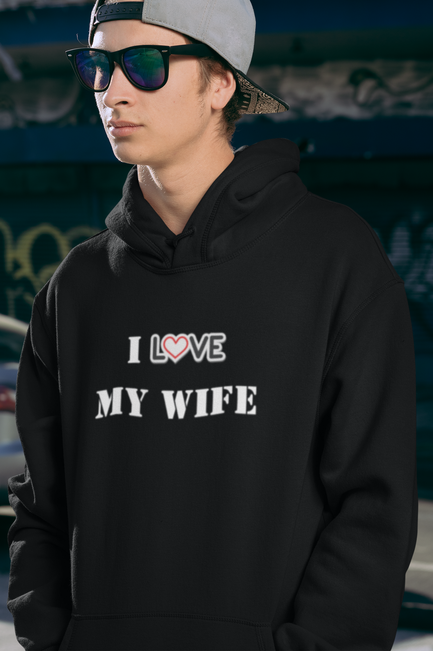 I Love My Wife Heavy Blend™ Hooded Sweatshirt