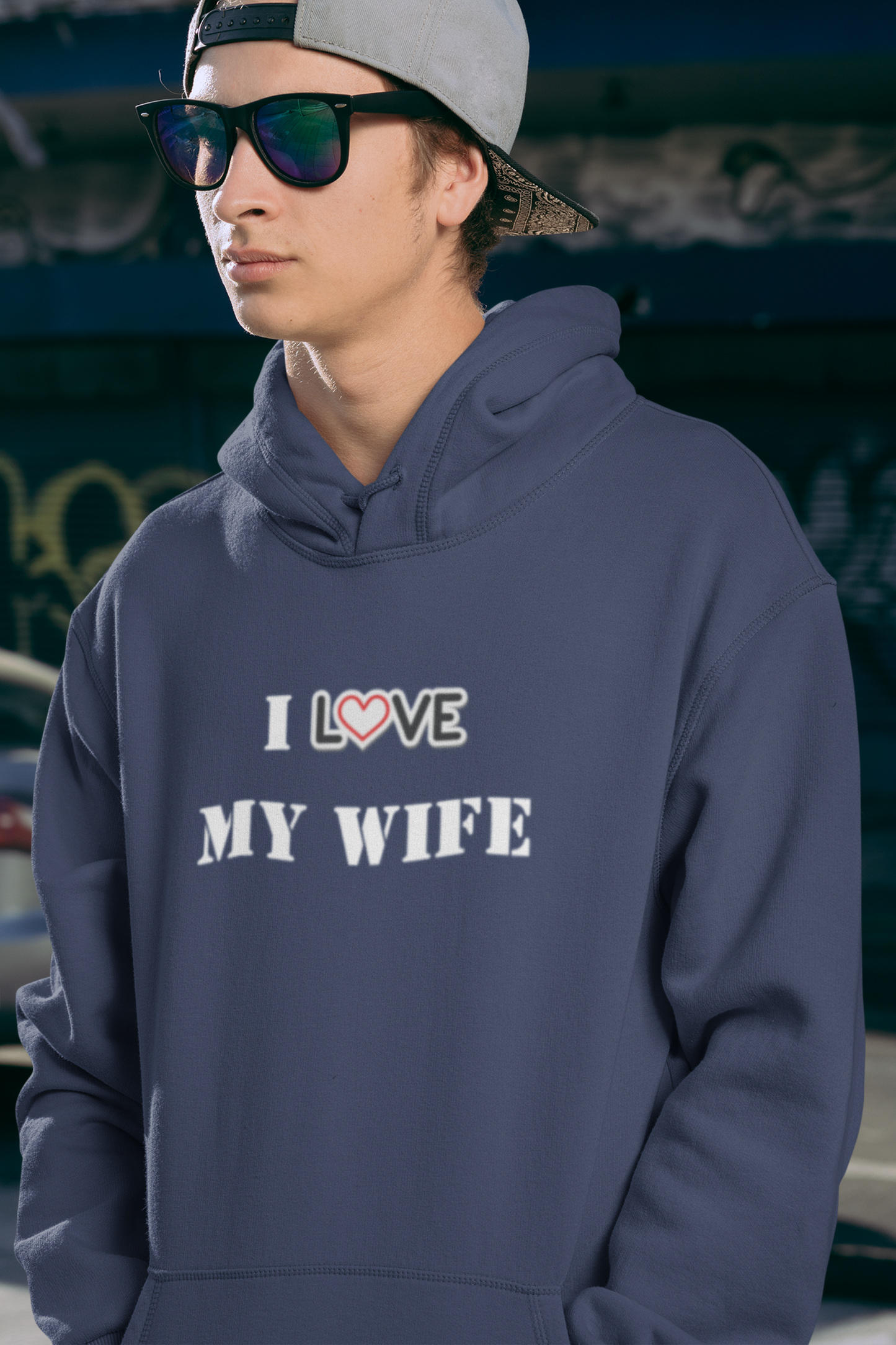 I Love My Wife Heavy Blend™ Hooded Sweatshirt