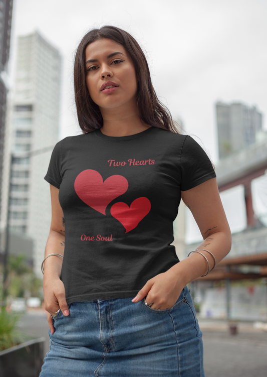 Two Hearts One Soul Women's Heavy Cotton Tee