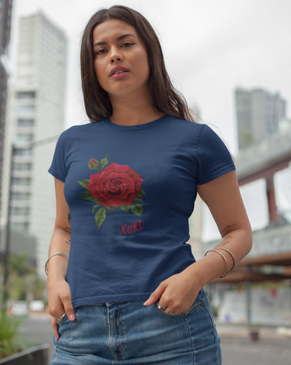 Rose XOXO Women's Heavy Cotton Tee