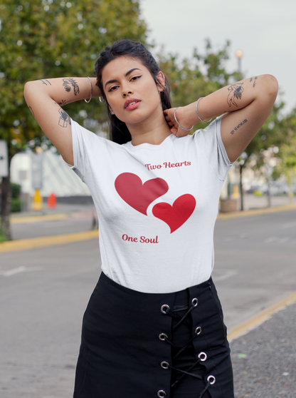 Two Hearts One Soul Women's Heavy Cotton Tee