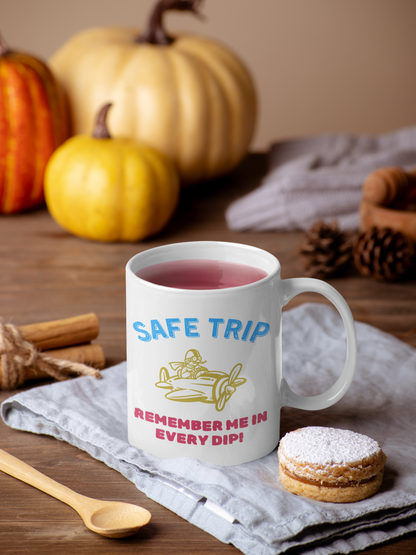 Safe Trip White Mug, (11oz)